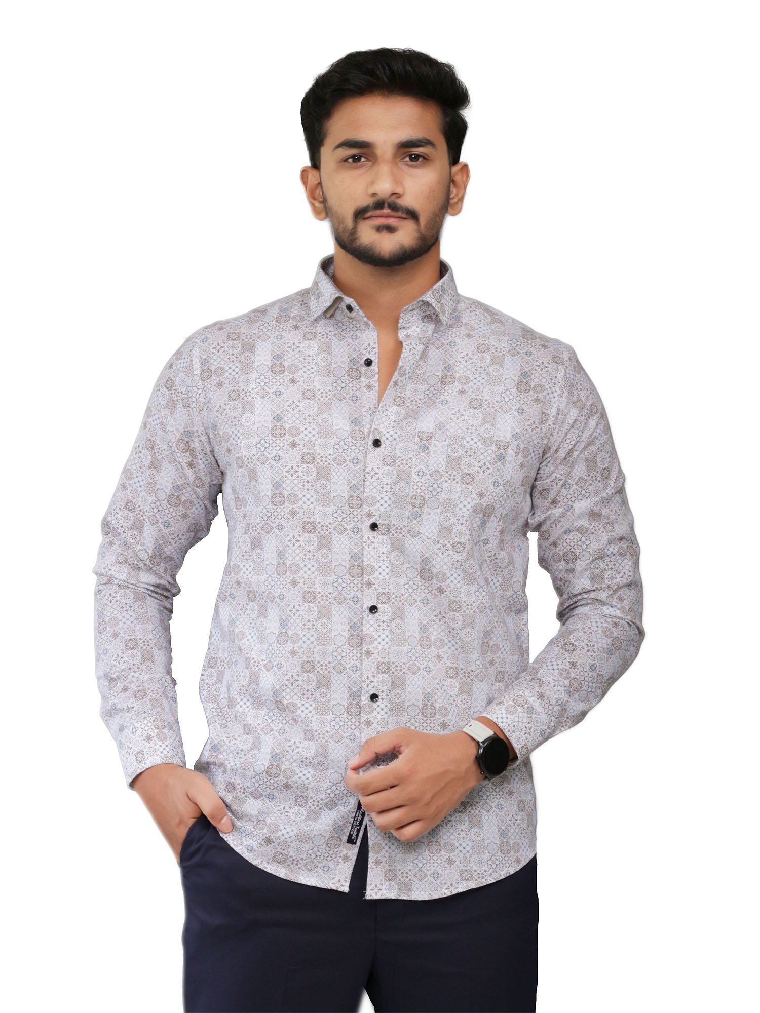 Printed cotton Linen Shirt Printed cotton Linen Shirt